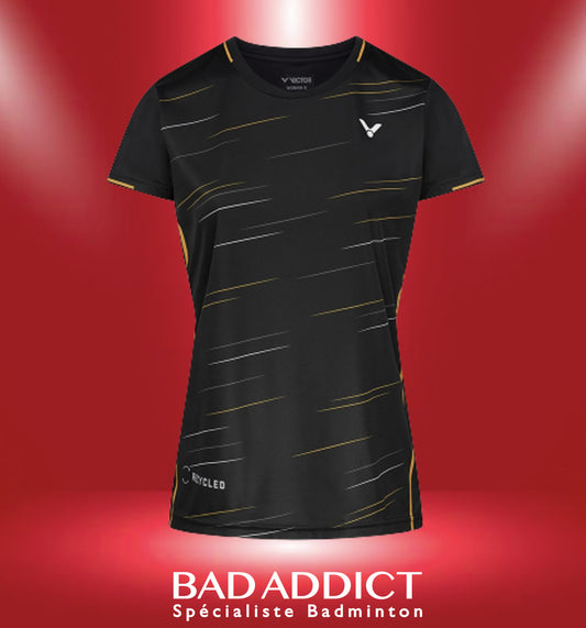 VICTOR T-SHIRT T-24100 WOMEN C NOIR