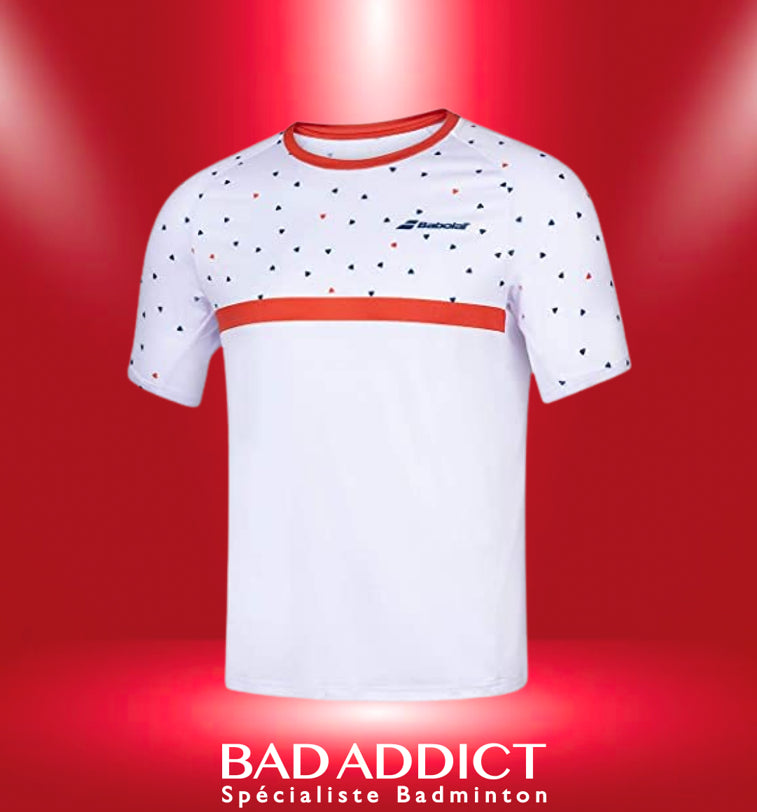 BABOLAT T-SHIRT HOMME COMPETE CREW NECK TEE MEN WHITE