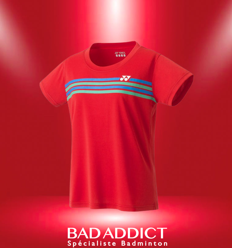 YONEX T-SHIRT WOMEN'S CREW NECK SHIRT SUNSET RED