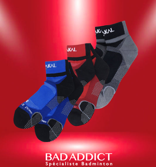 KARAKAL CHAUSSETTES X4 ANKLE NOIR/GRIS