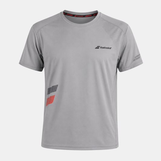 BABOLAT T-SHIRT FLAG TEE CORE MEN HEATHER GRAY
