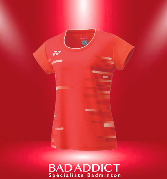 YONEX T-SHIRT WOMEN'S CREW NECK SHIRT FIRE RED