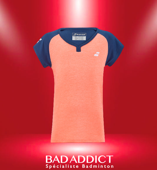BABOLAT PLAY CAP SLEEVE TOP GIRL FLUO STRIKE