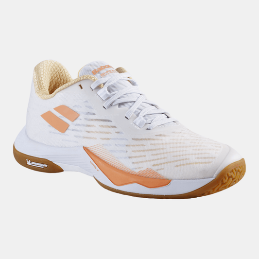 Babolat Chaussures Shadow Tour 5 Women White/Yellow - Bad Addict
