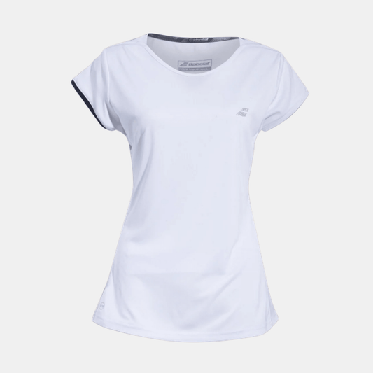 BABOLAT T - SHIRT PERF CREW NECK GIRL WHITE - Bad Addict