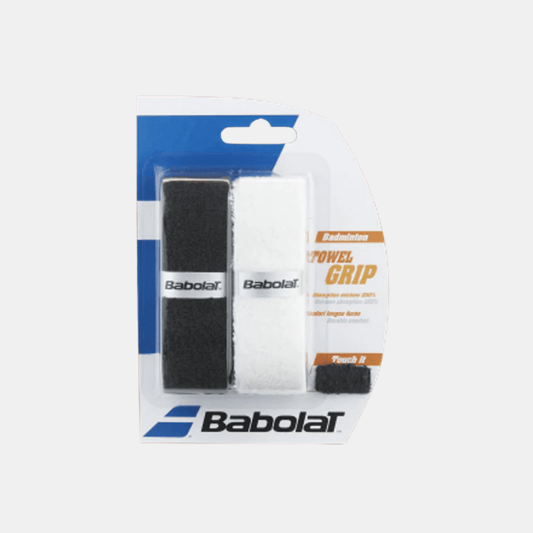 Babolat BABOLAT TOWEL GRIP X2 WHITE BLACK - badminton